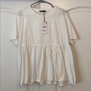 white ZARA tunic NWT, size L